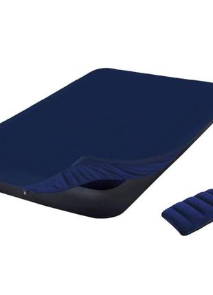 Надувний матрац intex 64757-3, 99 x 191 x 25 см, з насосом, наматрацом (чохлом), подушкою. одномісний