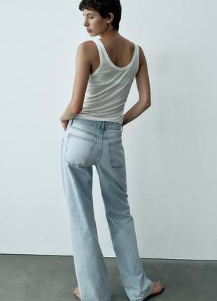 Широкие длинные джинсы wide leg от zara 46р, оригинал3 фото