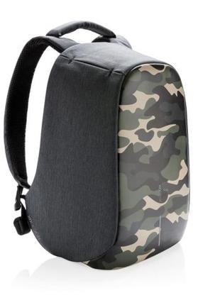 Рюкзак антизлодій міський xd design bobby compact 14", camouflage green (p705.657)1 фото