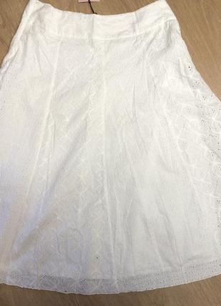 Новая с биркой шикарная хлопковая юбка из прошвы мидакси3 фото