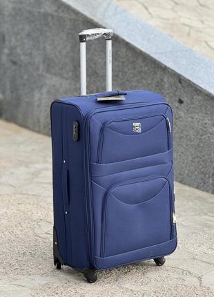 Средний чемодан дорожный тканевый m польша на колесах wings с подшипником6 фото
