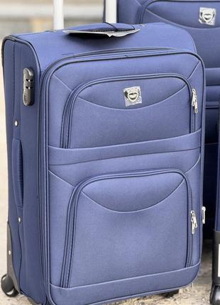 Средний чемодан дорожный тканевый m польша на колесах wings с подшипником3 фото