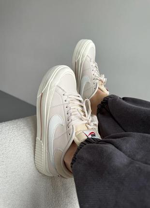 Кроссовки nike court legacy beige2 фото