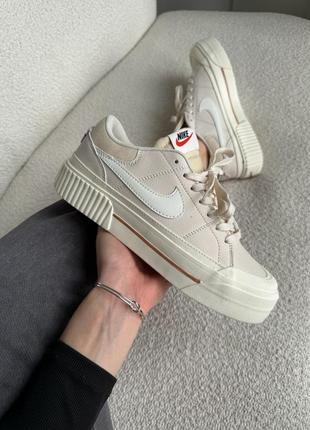 Кроссовки nike court legacy beige9 фото