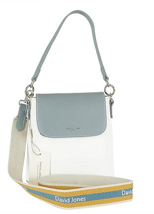 Жіноча сумка з екошкіри david jones cm5021 блакитний -