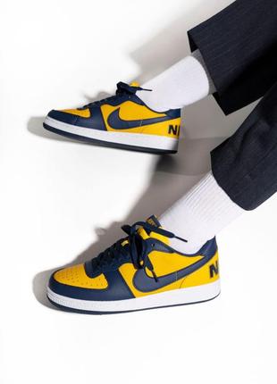 Кроссовки nike terminator low blue/yellow