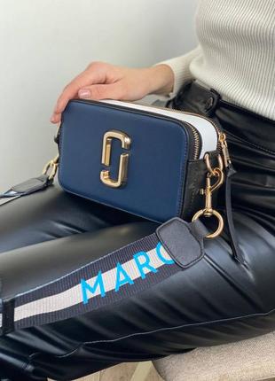 Женская сумочка marc jacobs logo blue white