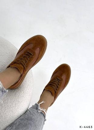 Комбинированные кеды - mary, ginger, натуральная кожа/замша