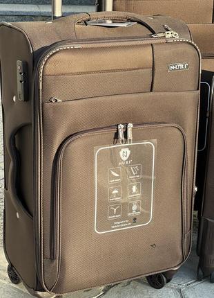 Середня валіза дорожня тканинна m golden horse на колесах  з підшипником4 фото