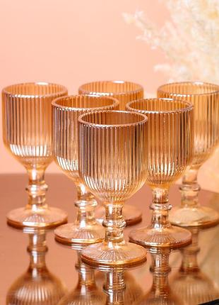 Рюмка на ножке 50 мл, 🍷 набор рюмок 6 штук tea color vt_33
