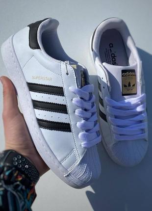 Мужские кроссовки adidas superstar white1 фото