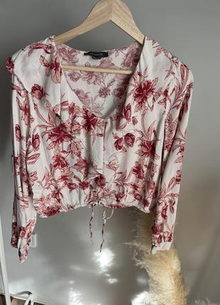 Стильна блуза в квітковий принт primark1 фото
