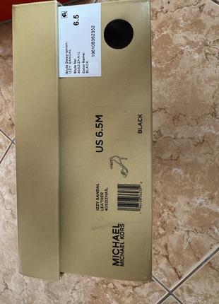 Шкіряні сандалі, босоніжки michael michael kors izzy sandal колір чорний оригінал4 фото
