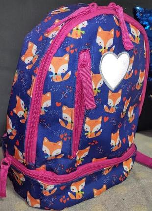 Детский рюкзак дошкольный темно-синий yes лисичка fox1 фото