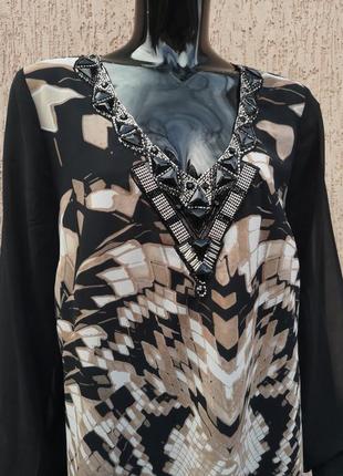 Нова святкова шифонова блуза туніка2 фото