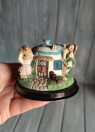 Керамічний чайник з кроликами, зайчиками6 фото