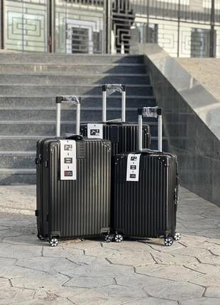 3 шт ударопрочный пластиковый комплект чемоданов дорожных на колесах 4 колеса