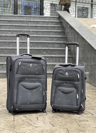 Средний чемодан дорожный тканевый m польша на колесах wings с подшипником6 фото