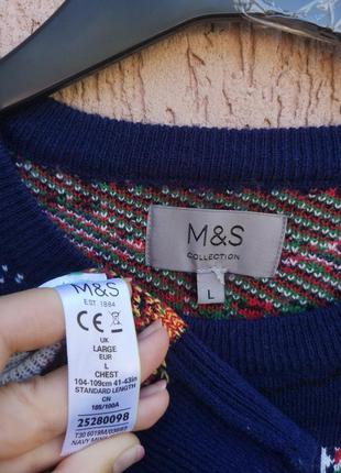 Светр новорічний чоловічий светр новорічний marks&spencer5 фото