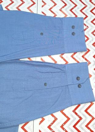 😉1+1=3 базовая синяя мужская рубашка bhs, размер 50 - 524 фото