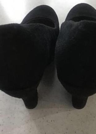 Туфли черные замшевые4 фото