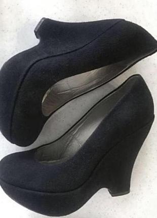 Туфли черные замшевые1 фото