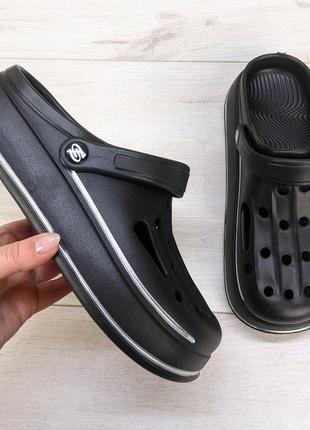 Чоловічі сабо крокси чорні прогрес україна 3712