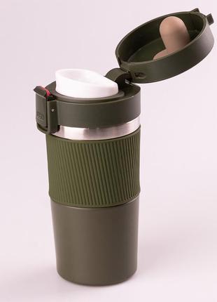 Термос металлический с поилкой 400 мл изолированный из нержавеющей стали до 12 часов...