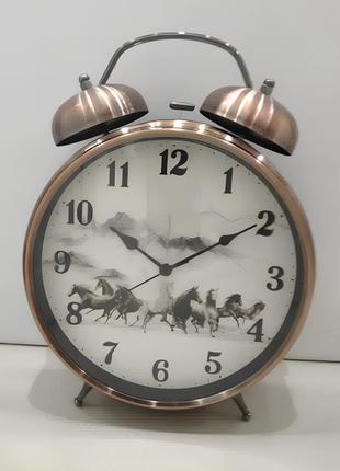Часы будильник на батарейке аа настольные часы с будильником 20,5 см ku-221 фото