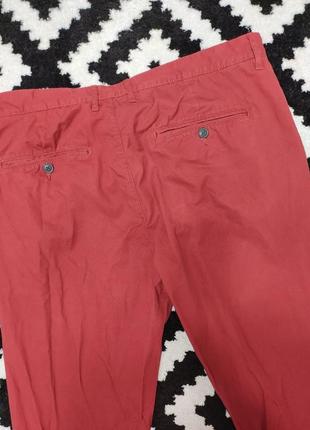 Брюки брюки мужские бордовые плотные slim fit прямые зауженные снизу повседневные h&amp;m, размер xxl4 фото