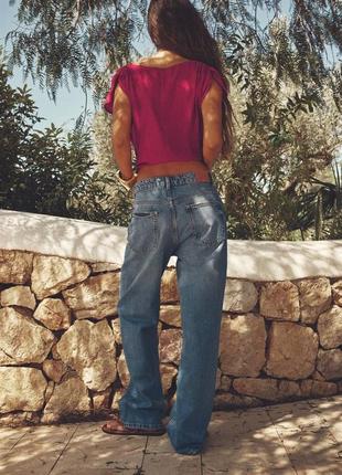 Прямые джинсы с высокой посадкой zara, 36р, оригинал4 фото