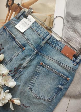 Прямые джинсы с высокой посадкой zara, 36р, оригинал10 фото