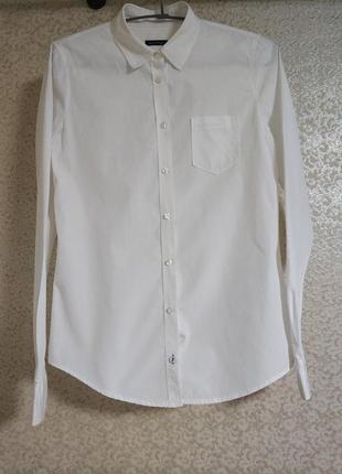 Marc o polo marc'o polo стильна біла приталена сорочка рубашка блузка блуза  marc o polo, 34 оригінал3 фото
