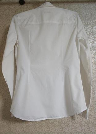 Marc o polo marc'o polo стильна біла приталена сорочка рубашка блузка блуза  marc o polo, 34 оригінал4 фото