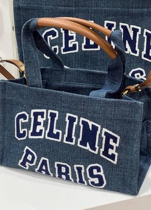 Сумка міні джинсова в стилі celine з ручками
