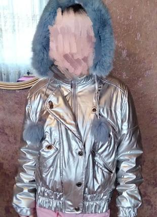 Курточка, мех песец натуральный 46-48 г.1 фото