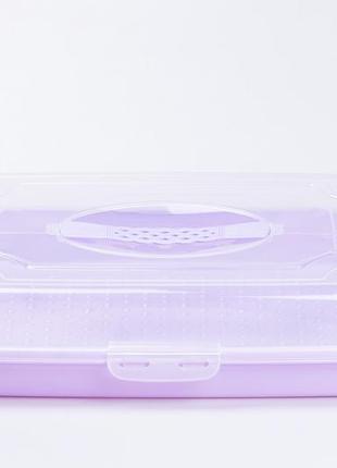 Поднос прямоугольный пластиковый для дома фиолетовый vt-33