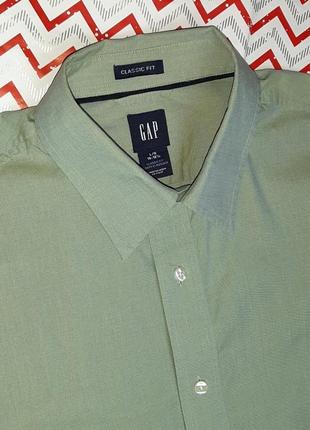😉1+1=3 брендовая мужская рубашка classic fit хаки gap, размер 48 - 504 фото