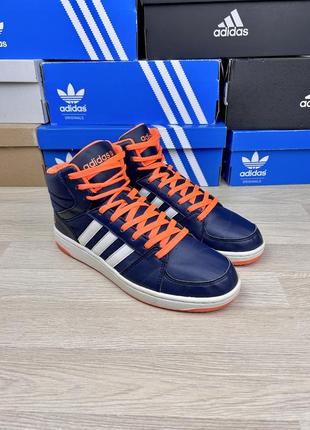 Кроссовки кеды высокие adidas hoops vs mid синие мужские 43