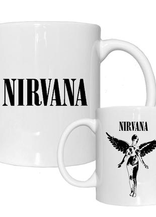 Чашка кружка нирвана. nirvana. рок