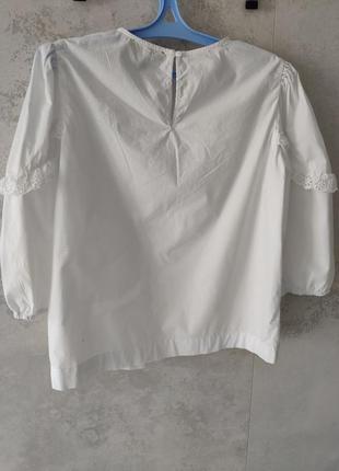 Белая блуза, из хлопка, l, 484 фото