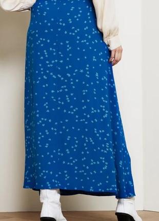 Fabienne chapot довга дизайнерська трендова спідниця юбка на запах в принт квіти3 фото