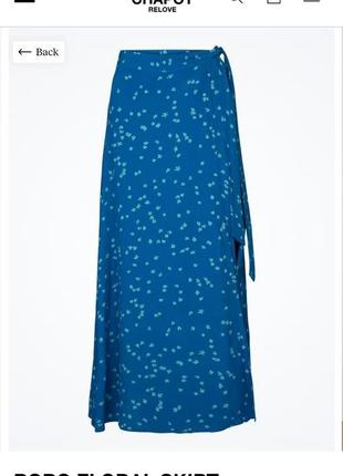 Fabienne chapot довга дизайнерська трендова спідниця юбка на запах в принт квіти4 фото