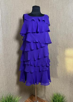 Шелковое платье с воланами monsoon тренд 2024 размер 141 фото