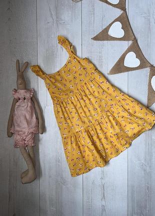 Платье в цветочный принт 2-3 года