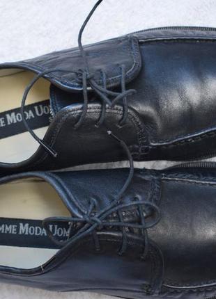 Кожаные туфли мокасины полуботинки emme moda uomo р. 43 28 см8 фото