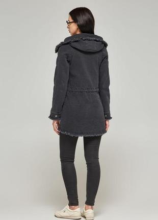 Джинсова куртка жіноча (рр 42-44) q-14 чорний3 фото