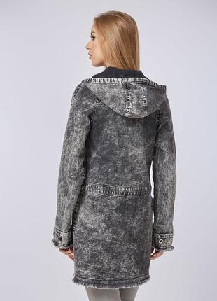 Джинсова куртка жіноча (рр 42-44) q-14 чорний4 фото