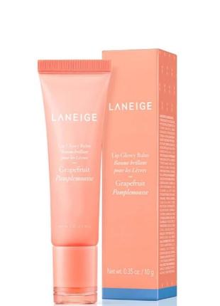 Зволожуючий та відновлюючий блиск-бальзам для губ laneige lip glowy balm grapefruit 10 гр2 фото