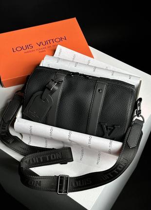 🔥 louis vuitton city keepall total black manbag 28 x 17 x 14 см